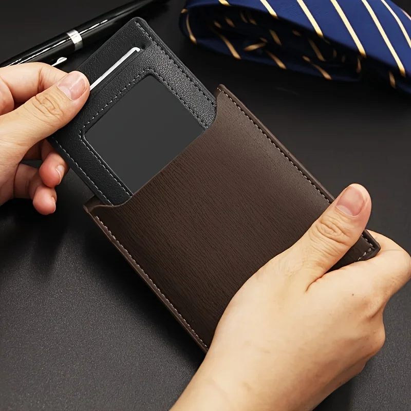 Men’s Custom Engraved Initials Leather Wallet