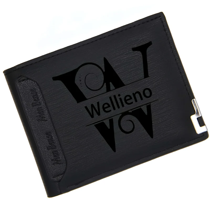 Men’s Custom Engraved Initials Leather Wallet