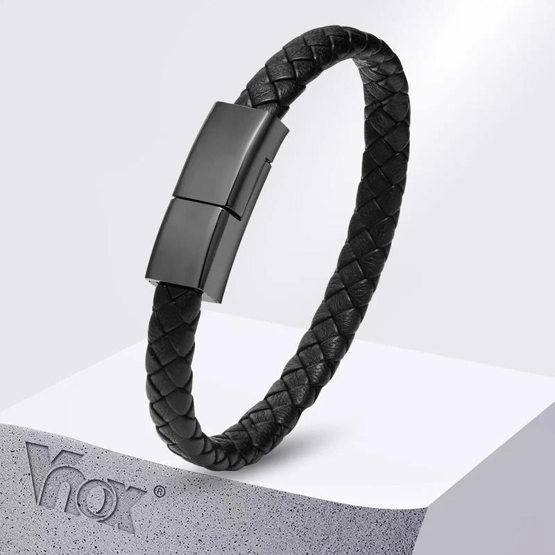 Vnox Charging Bracelets Bangles For Men