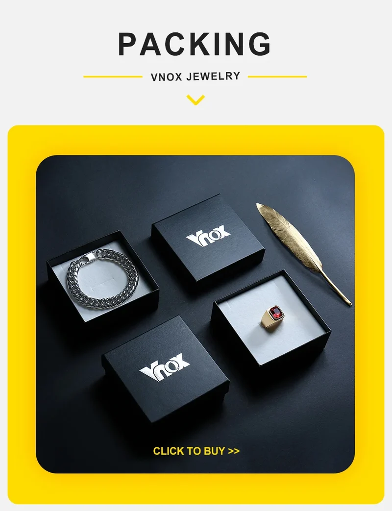 Vnox Charging Bracelets Bangles For Men