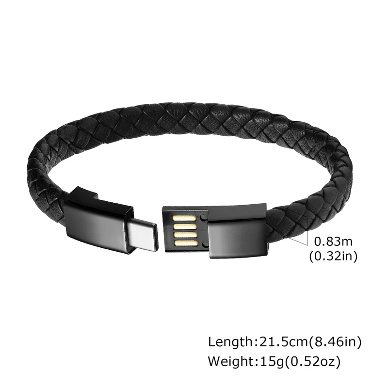Vnox Charging Bracelets Bangles For Men