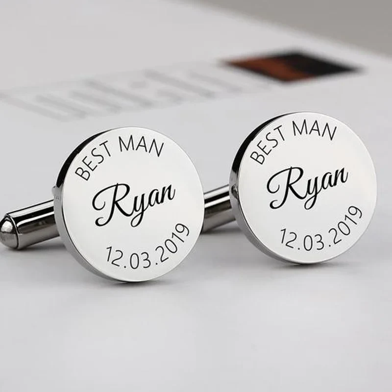 Custom Wedding Date Cufflinks