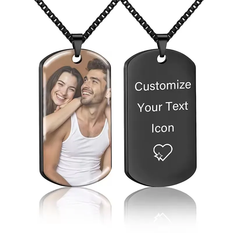 Custom Double-Sided Photo Necklace