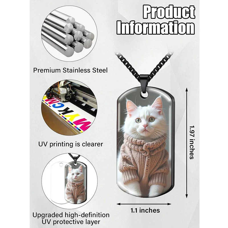 Custom Double-Sided Photo Necklace