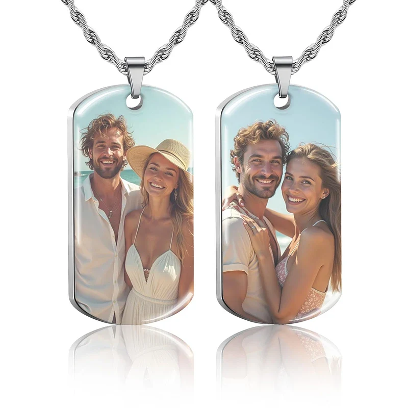 Custom Double-Sided Photo Necklace