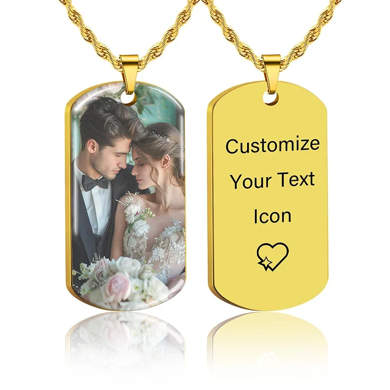 Custom Double-Sided Photo Necklace
