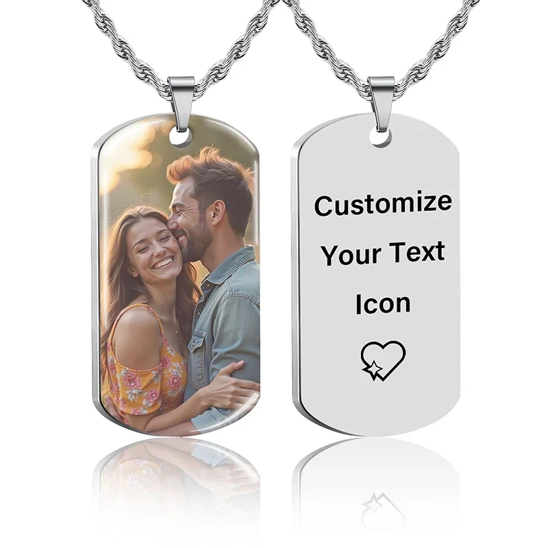 Custom Double-Sided Photo Necklace