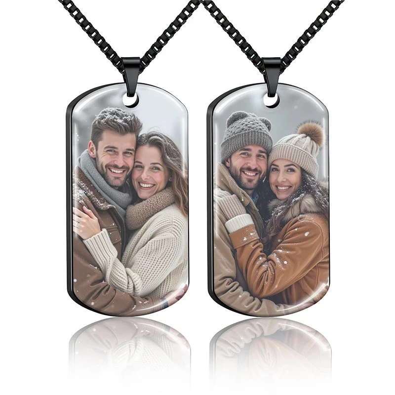 Custom Double-Sided Photo Necklace