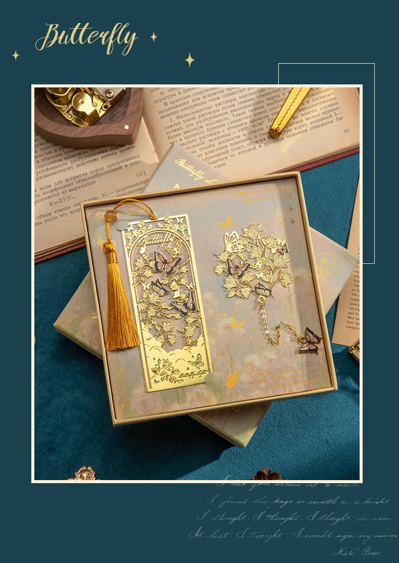 Flower and Butterfly Dream Bookmark Gift Box