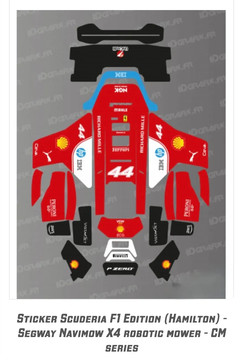 Ferrari Lewis Hamilton F1 X430 All-Wheel Drive Robotic Lawn Mower