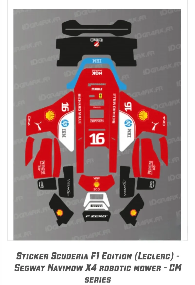 Ferrari Charles Leclerc F1 X430 All-Wheel Drive Robotic Lawn Mower