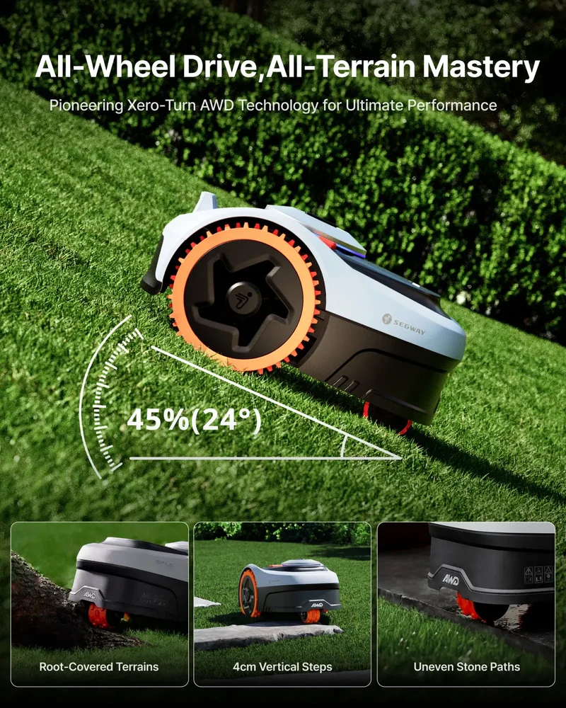 Segway Navimow i210 AWD .25 Acre Robotic Lawn Mower - No Wire Needed