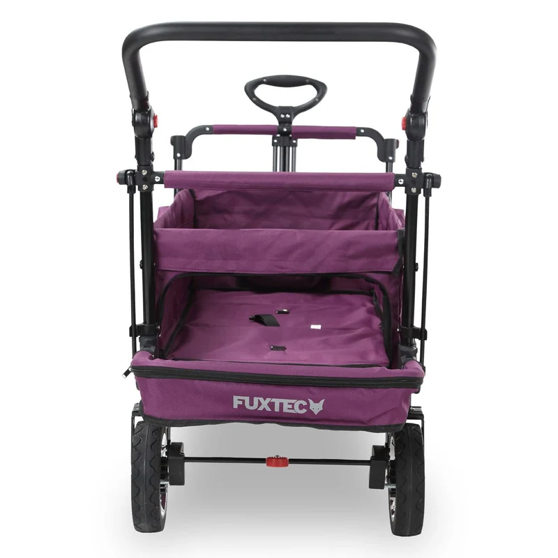 Chariot à main FUXTEC Smart Cruiser Occasion avec toit ouvrant protégé contre les UV, poignée de poussée et extension intérieure