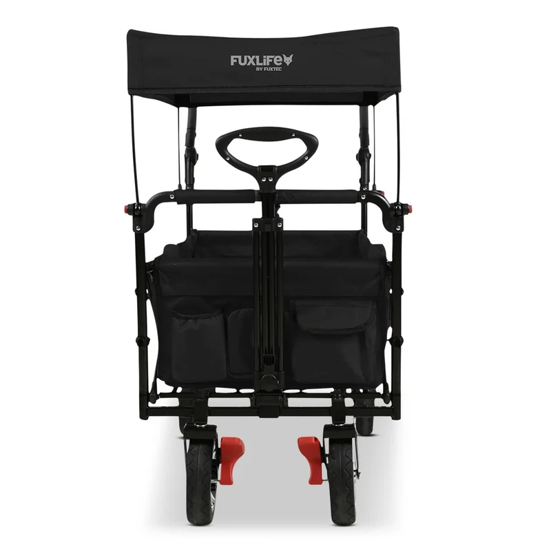 Chariot à main FUXTEC Smart Cruiser Occasion avec toit ouvrant protégé contre les UV, poignée de poussée et extension intérieure