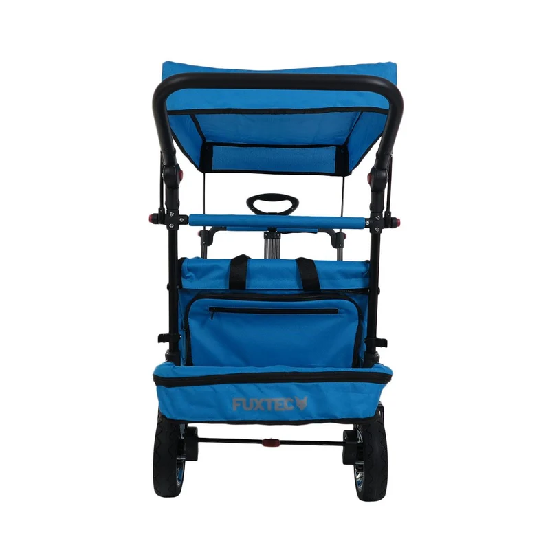 Chariot à main FUXTEC Smart Cruiser Occasion avec toit ouvrant protégé contre les UV, poignée de poussée et extension intérieure