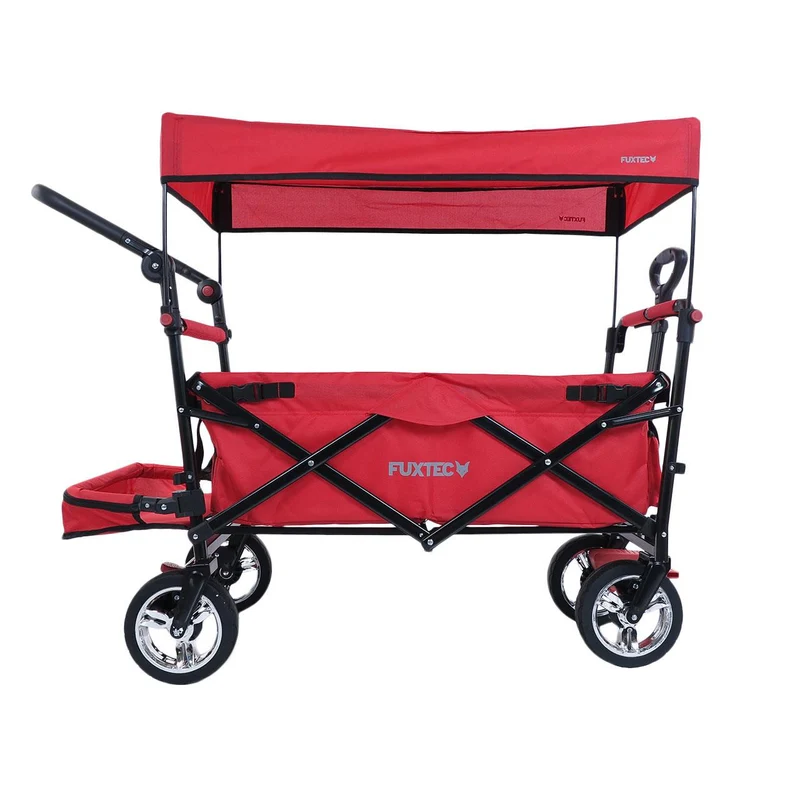 Chariot à main FUXTEC Smart Cruiser Occasion avec toit ouvrant protégé contre les UV, poignée de poussée et extension intérieure