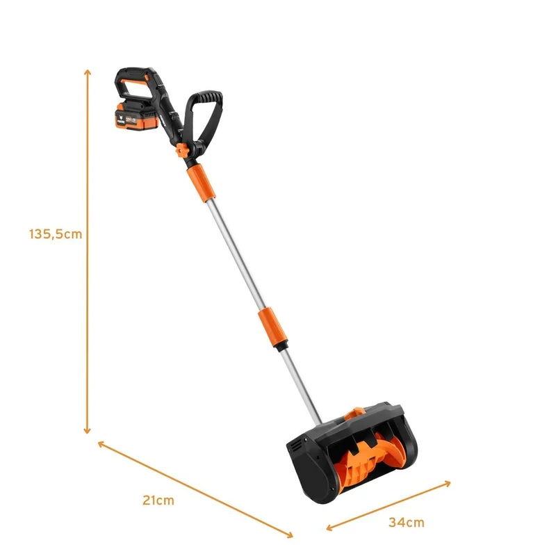 B-WARE FUXTEC Pelle à neige sans fil 20 V FX-E1SCH20 Set batterie et chargeur