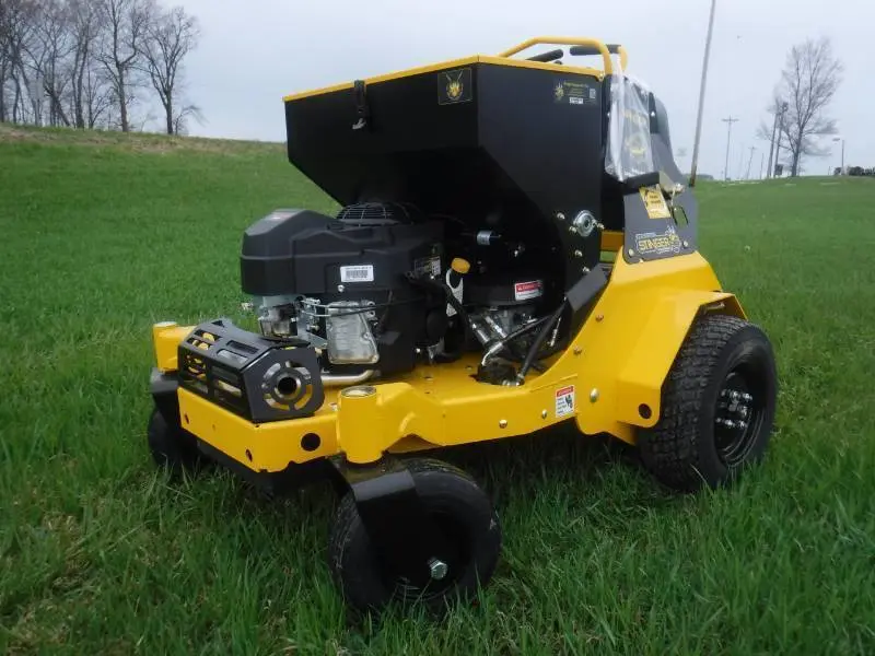Stinger Quad-Aer 3600 lawn aerator with seed box