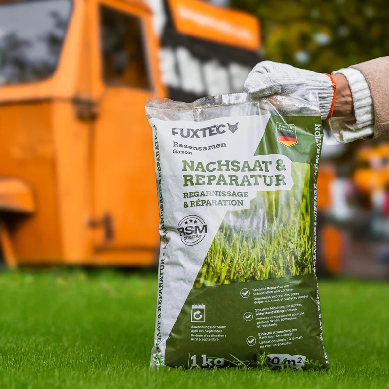 Graines de gazon FUXTEC FX-RSNR1 regarnissage et réparation 1kg/30m²
