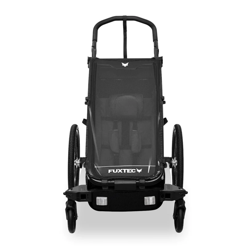 FUXTEC Remorque pour vélo FX-FA1S noir avec roue jogger