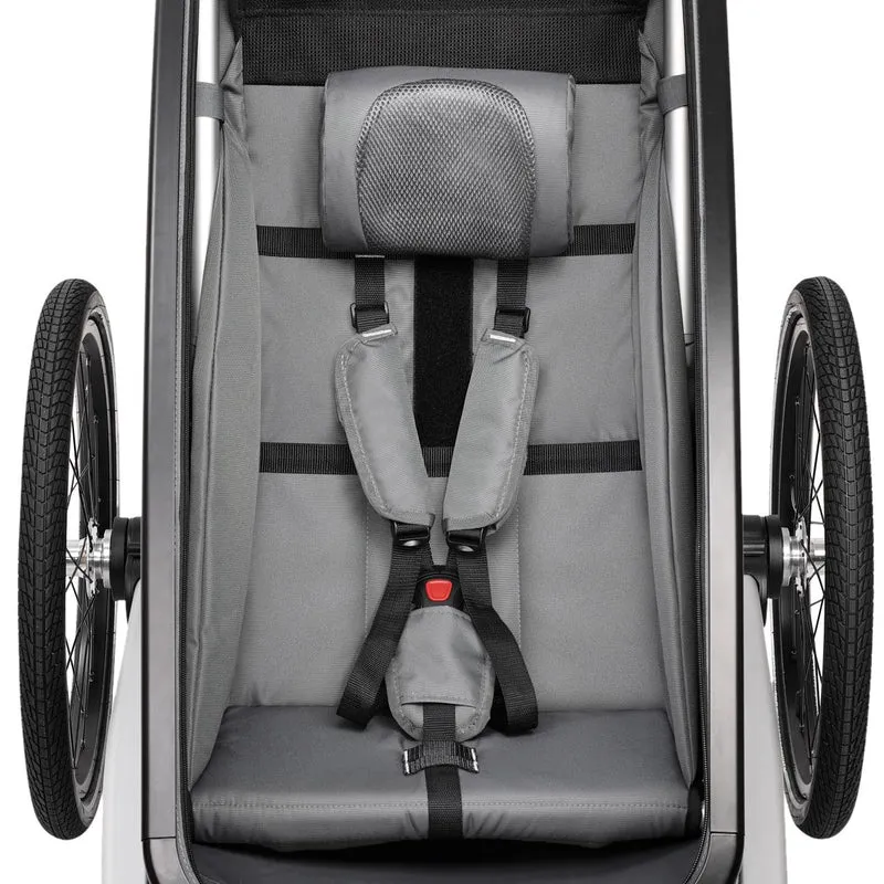FUXTEC Remorque pour vélo FX-FA1S noir avec roue jogger