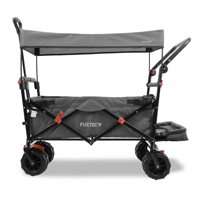 Chariot de plage FUXTEC Occasion Beach Cruiser avec auvent protégé contre les UV, poignée de poussée et extension intérieure