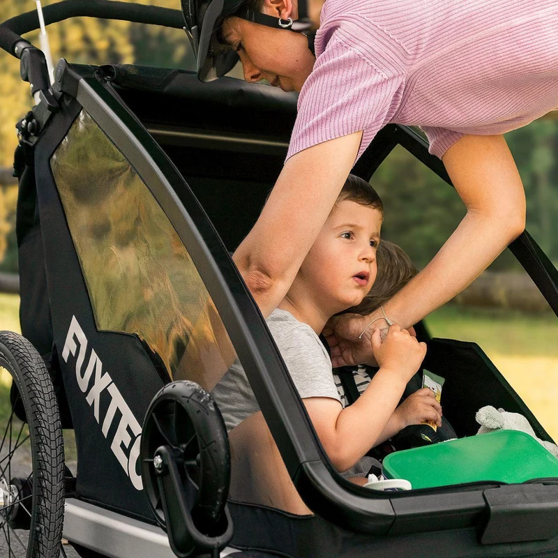 Remorque à vélo Sport Cruiser gris avec roue avant Jogger incluse