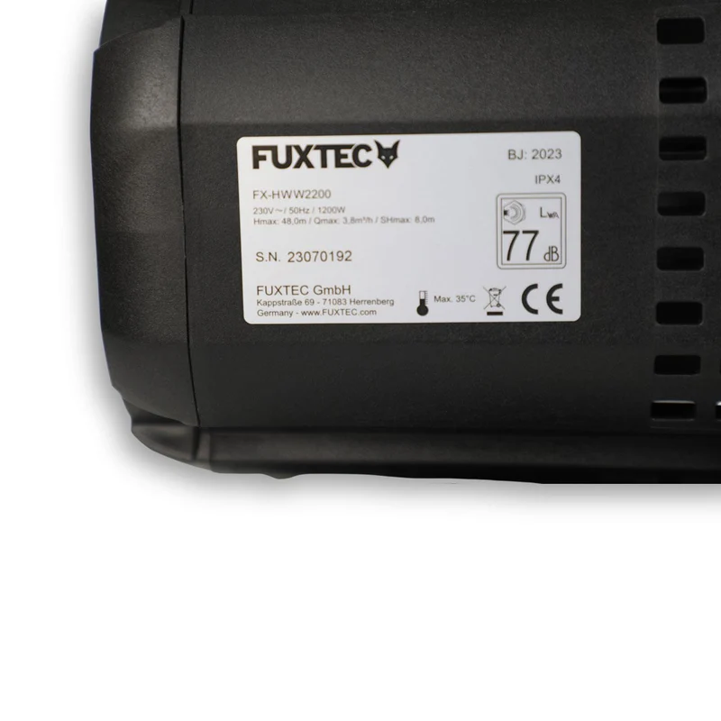 B-WARE FUXTEC Groupe de surpression FX-HWW2200