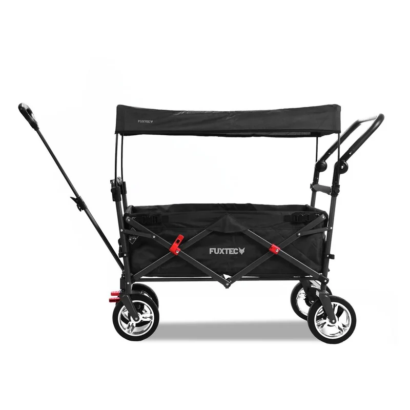 Chariot à bras Easy Cruiser d'occasion avec auvent protégé contre les UV et poignée de poussée supplémentaire