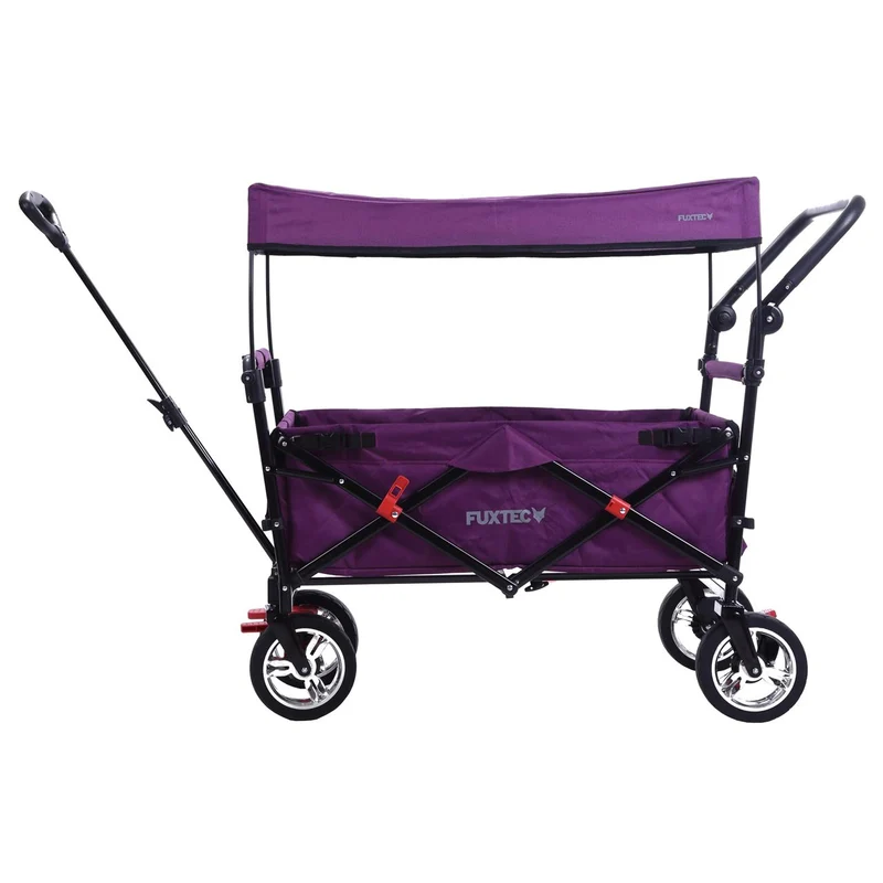 Chariot à bras Easy Cruiser d'occasion avec auvent protégé contre les UV et poignée de poussée supplémentaire