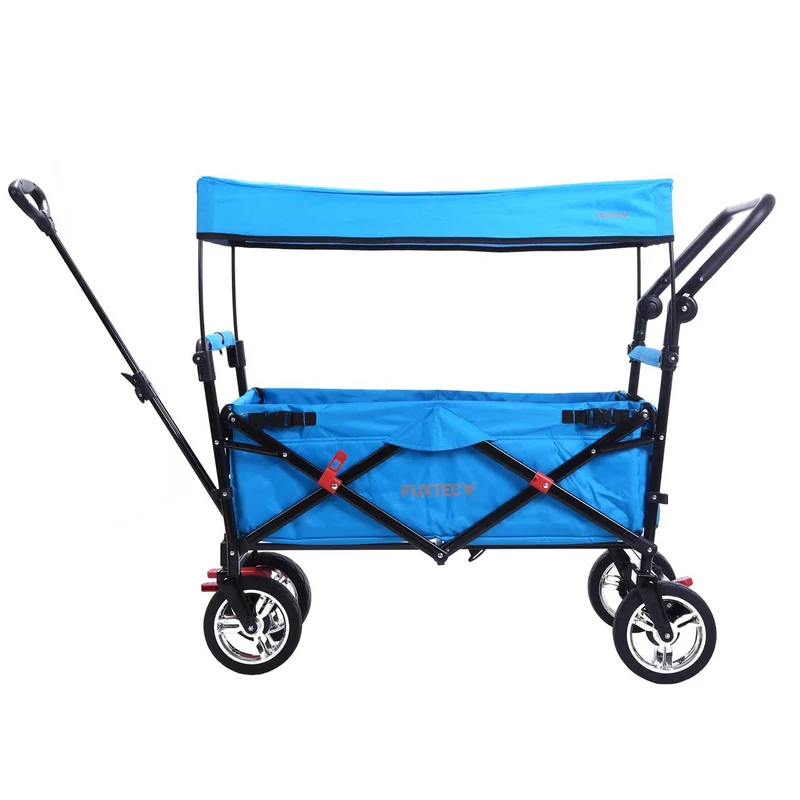Chariot à bras Easy Cruiser d'occasion avec auvent protégé contre les UV et poignée de poussée supplémentaire