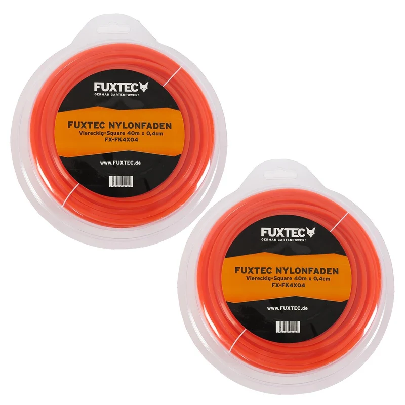 FUXTEC - Fil de coupe carré nylon 40m x 0,4cm - set de 2