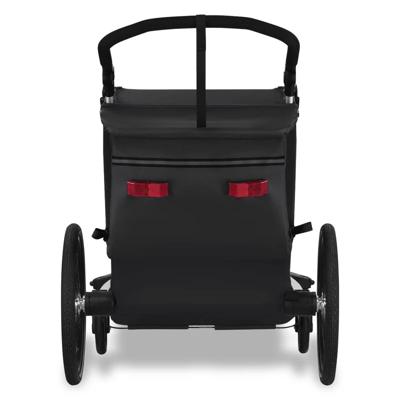 Remorque à vélo Sport Cruiser noire avec roue avant Jogger incluse