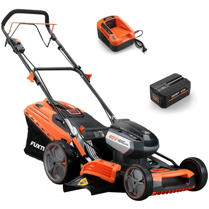 B-WARE Tondeuse à batterie 40 V FUXTEC E148CV – Set avec batterie et chargeur