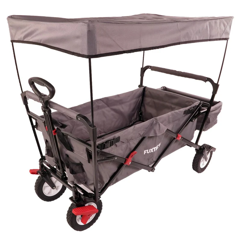 B-WARE Chariot à bras FUXTEC CT-400GR avec toit ouvrant