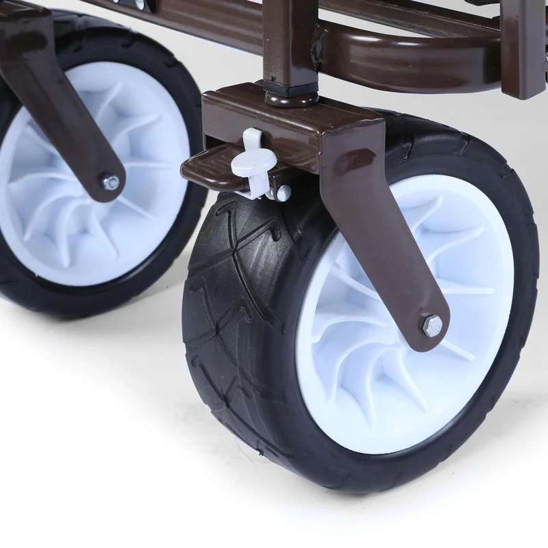 B-WARE FUXTEC Chariot à pédales FX-BW100 MARRON CHOCOLAT