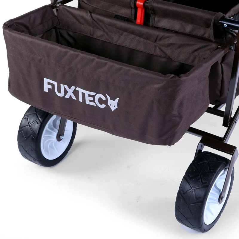 B-WARE FUXTEC Chariot à pédales FX-BW100 MARRON CHOCOLAT