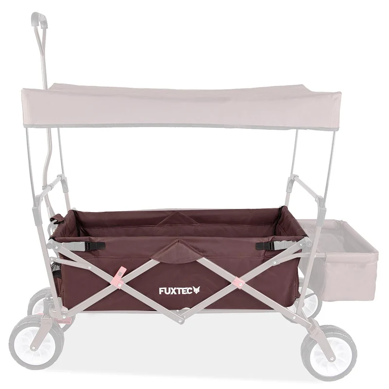 FUXTEC - Tissu d'habitacle chariot de transport pliable CT350 en marron