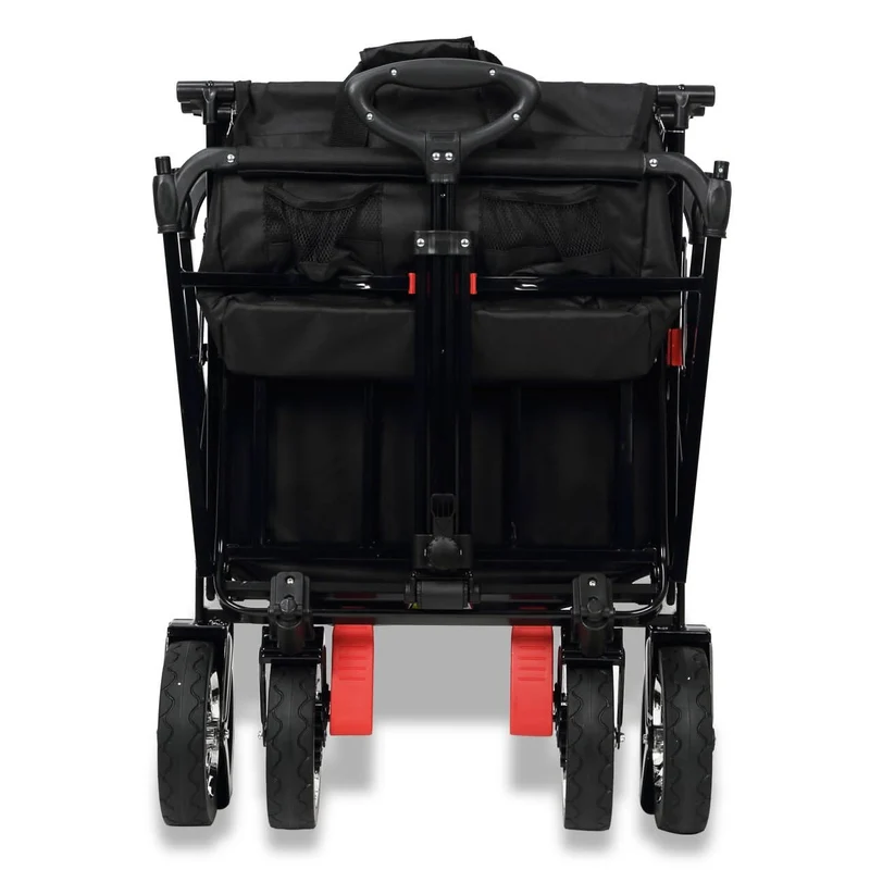 B-WARE Chariot à bras FUXTEC City Cruiser avec toit ouvrant NOIR