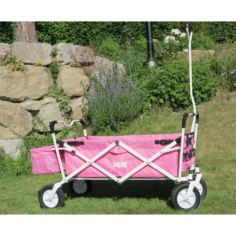 B-WARE FUXTEC Bollerwagen ROSA mit Sonnendach JW-76AR