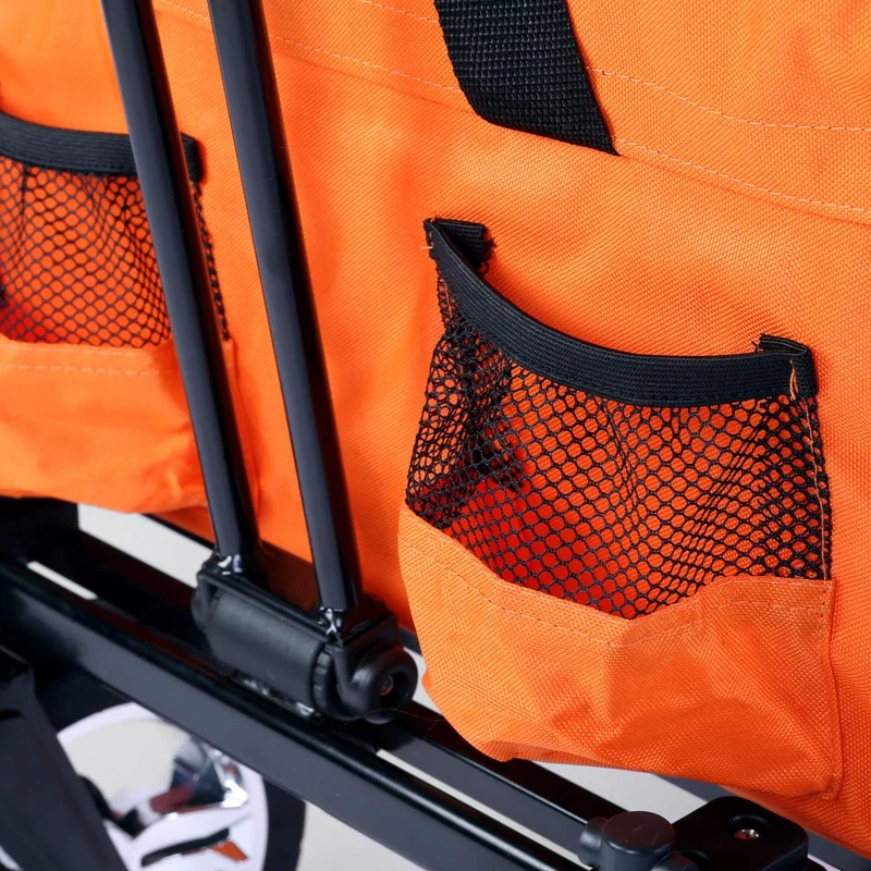 B-WARE Chariot à bras FUXTEC City Cruiser avec toit ouvrant ORANGE