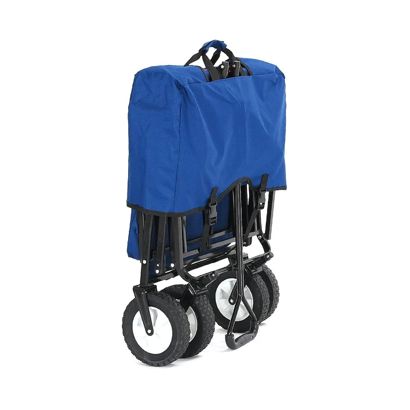 B-WARE Chariot à bras FUXTEC JW-76AN BLEU MARINE avec toit ouvrant