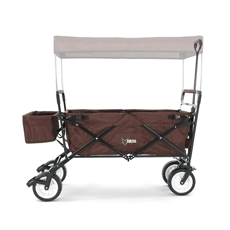 B-WARE FUXTEC - Chariot à bras MARRON avec toit solaire JW-76CB