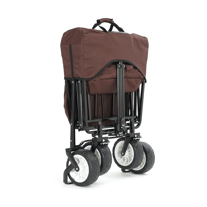 B-WARE FUXTEC - Chariot à bras MARRON avec toit solaire JW-76CB
