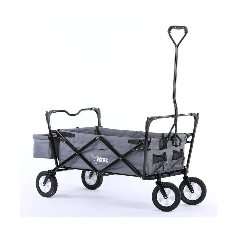 B-WARE FUXTEC Bollerwagen GRAU mit Sonnendach JW-76AG
