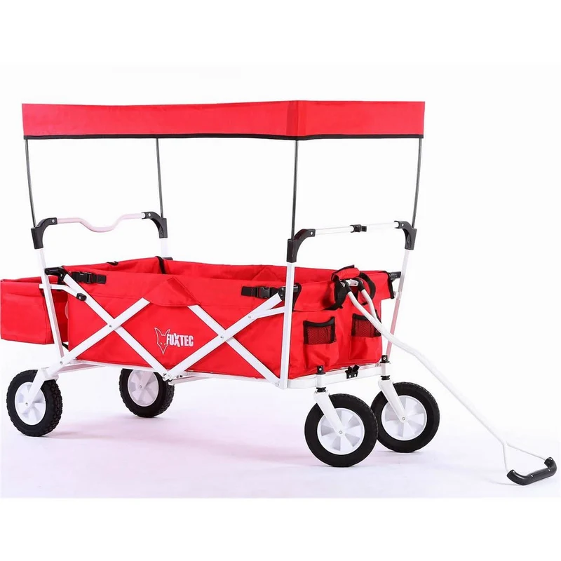 B-WARE FUXTEC Bollerwagen ROT mit Sonnendach JW-76A