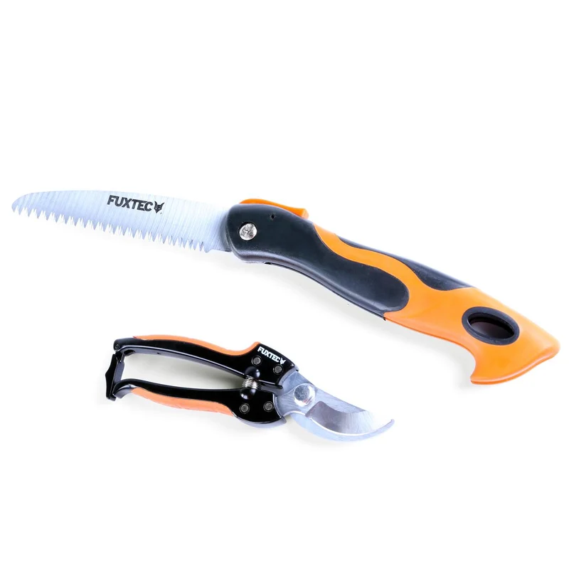 Lot de 2 sécateurs FUXTEC FX-HGW2 - sécateur et couteau-scie