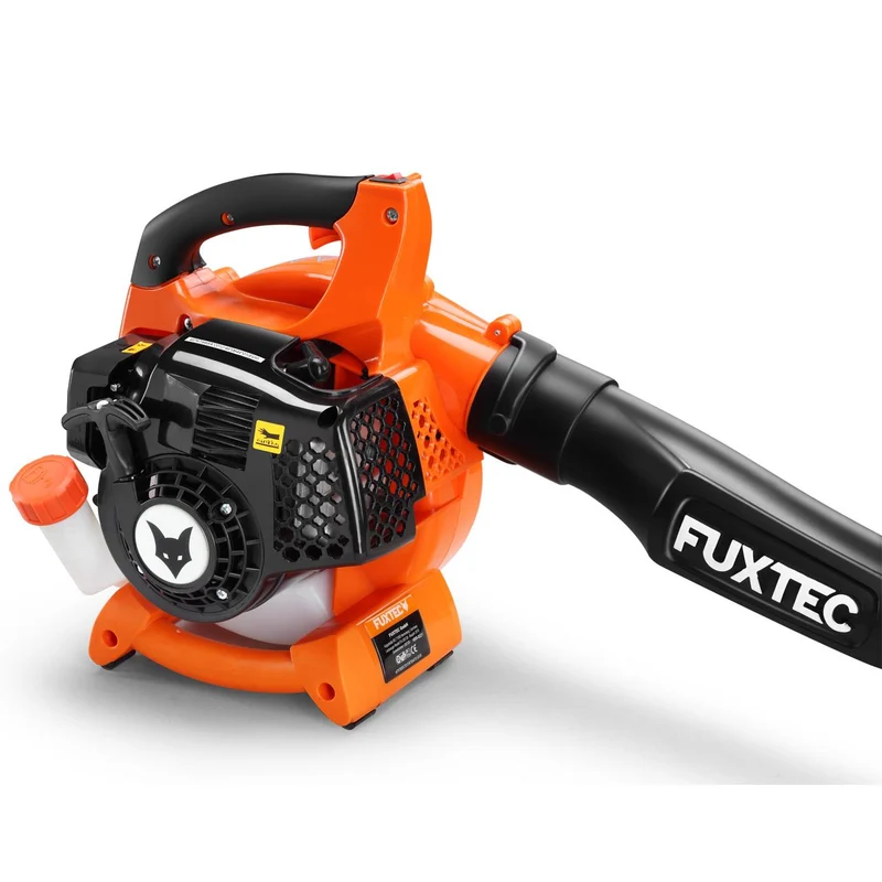 FUXTEC FX-LBS126 4 en 1 : aspirateur, souffleur et broyeur de feuilles, avec deux tuyaux de soufflage inclus
