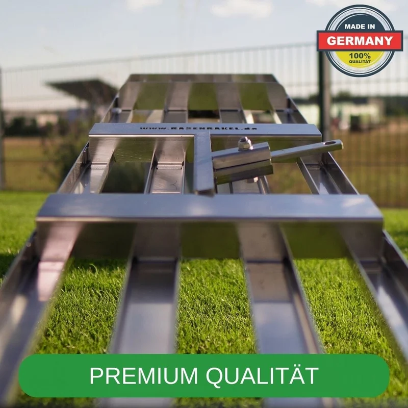 RISISANI Premium Rasenrakel XXL-160 en acier inoxydable